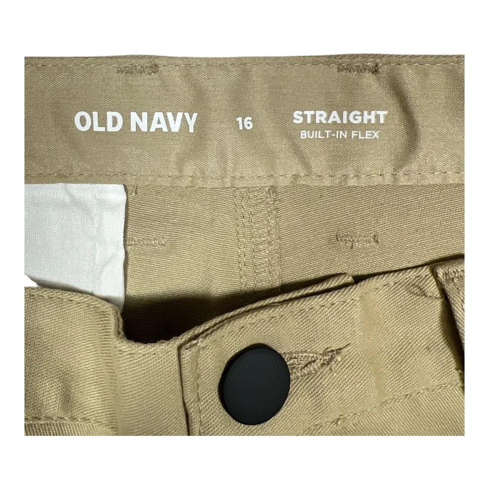Old Navy Men's 16 Straight Khaki Pants Built-In‎ Flex Comfort Casual Beige